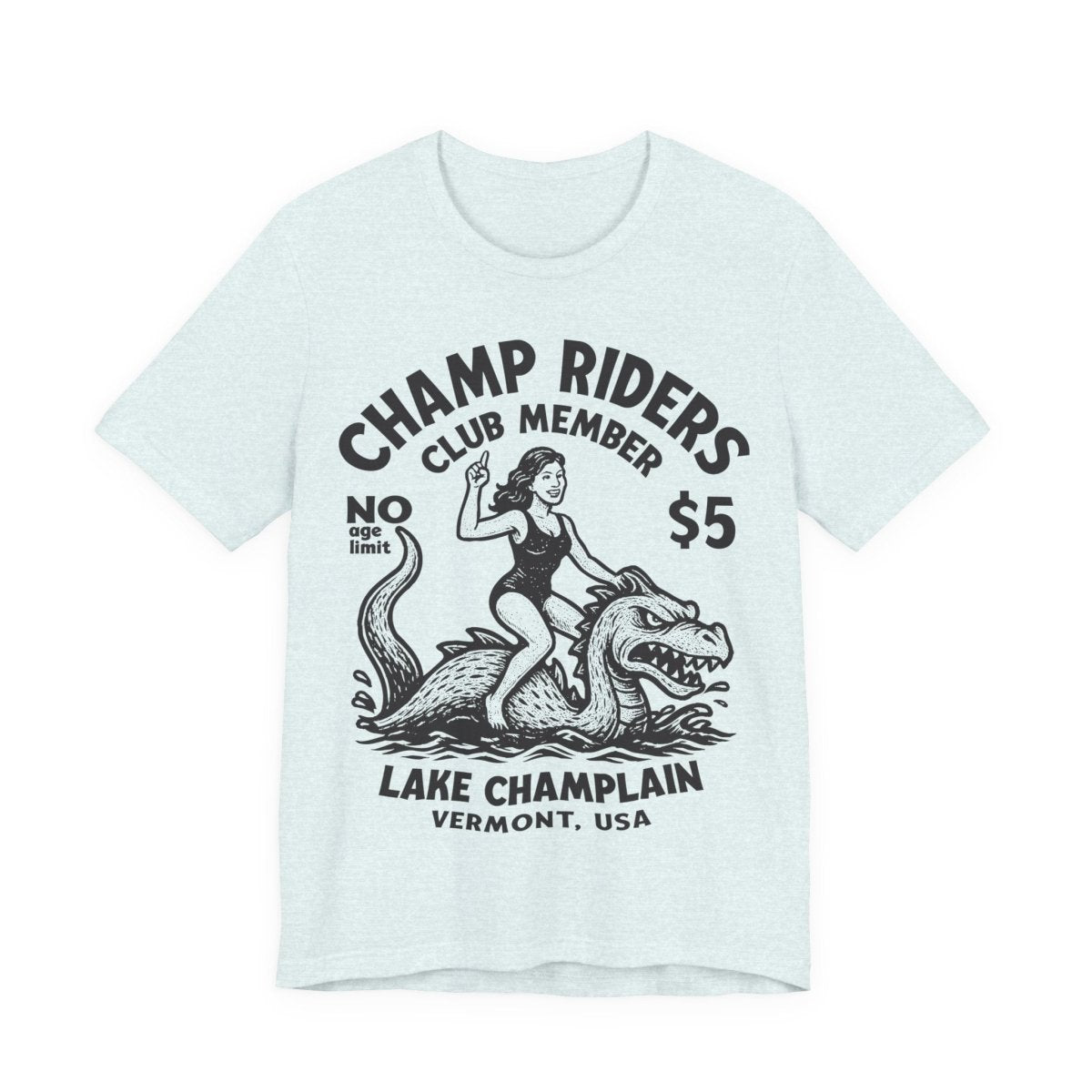 Champ Club Lake Champlain Monster Vermont Funny Woman Custom Premium T shirt, Local Cryptid
