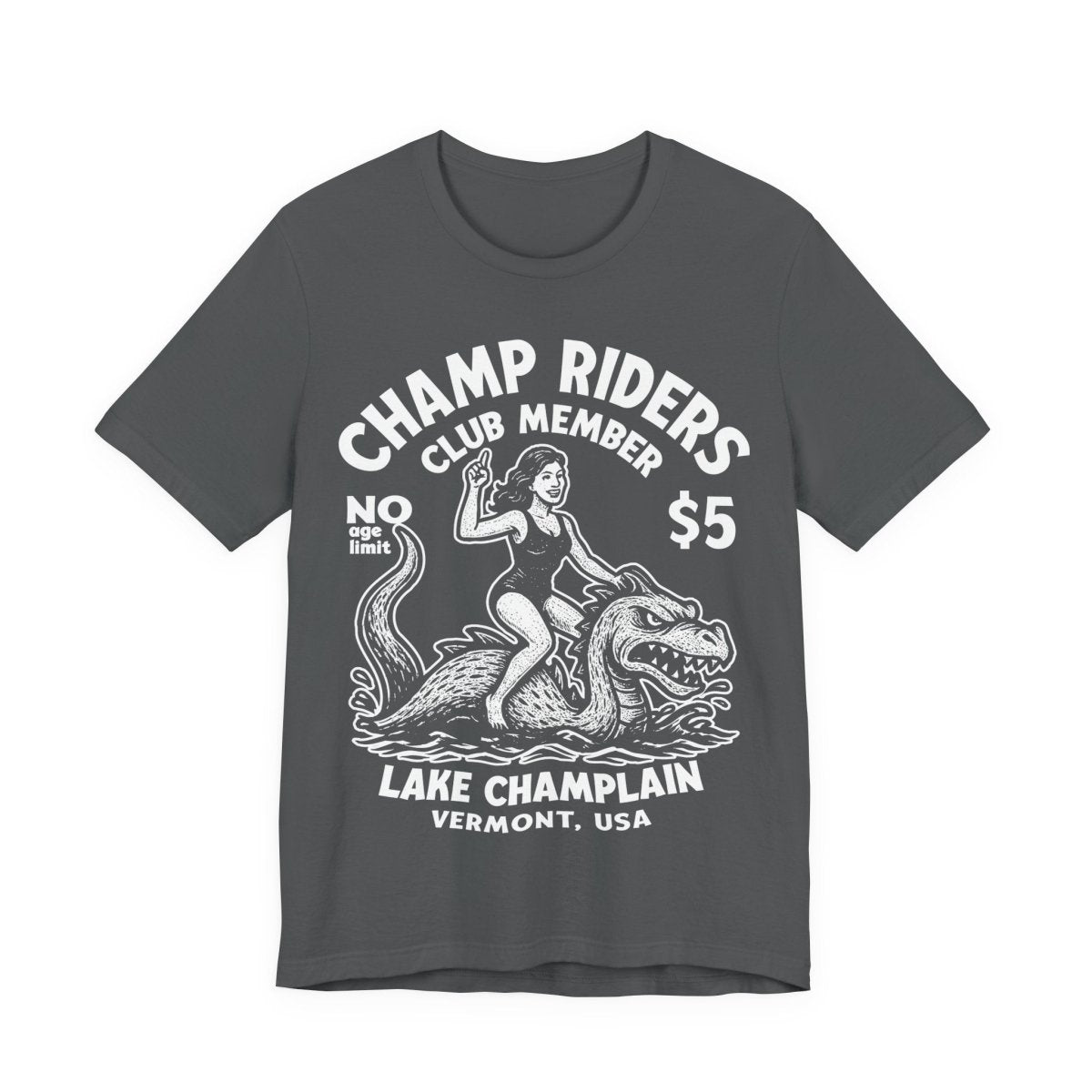 Champ Club Lake Champlain Monster Vermont Funny Woman Custom Premium T shirt, Local Cryptid