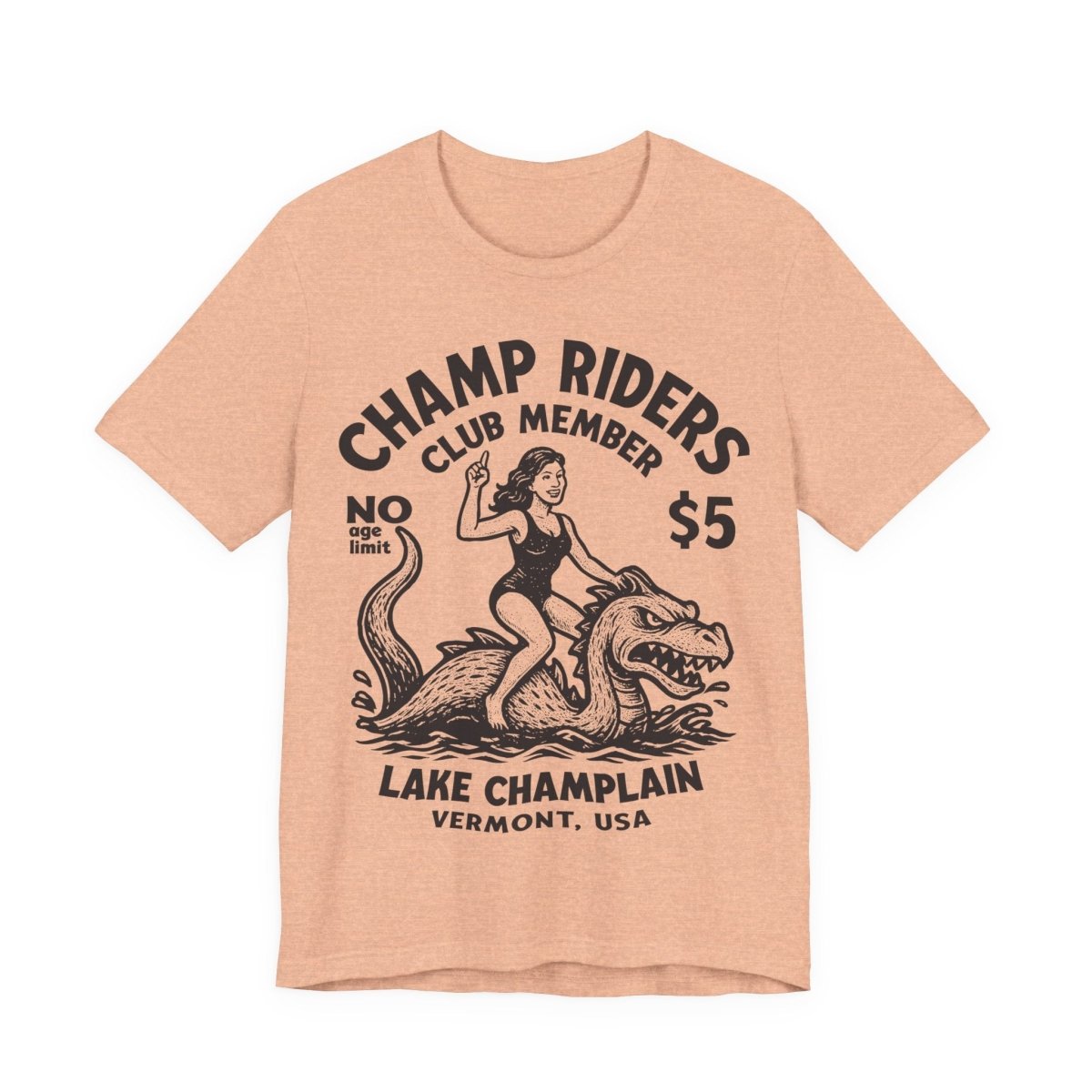 Champ Club Lake Champlain Monster Vermont Funny Woman Custom Premium T shirt, Local Cryptid