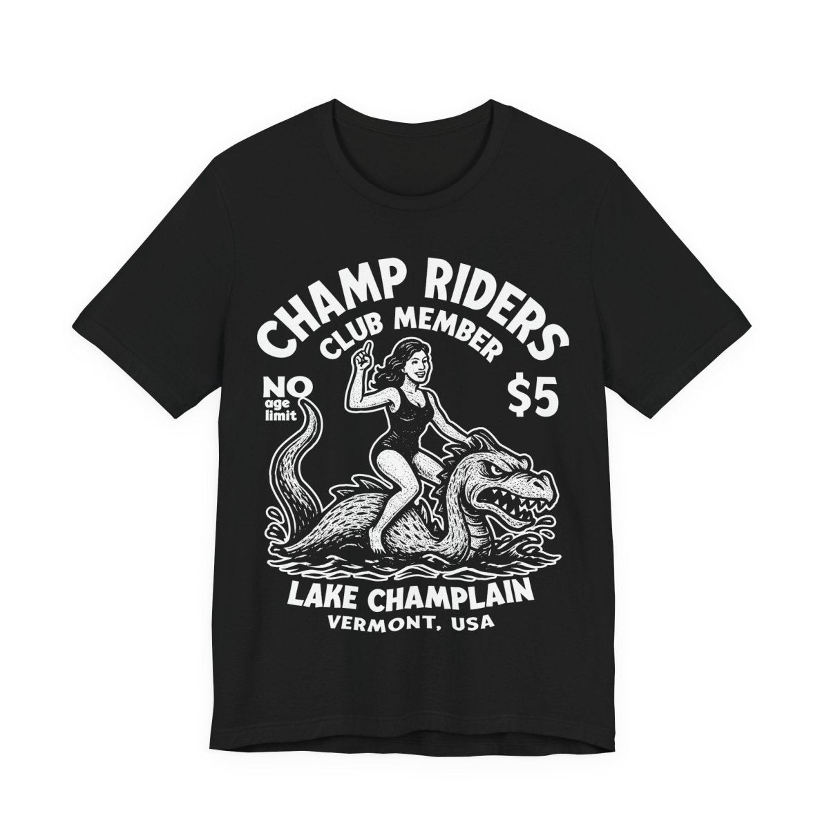 Champ Club Lake Champlain Monster Vermont Funny Woman Custom Premium T shirt, Local Cryptid