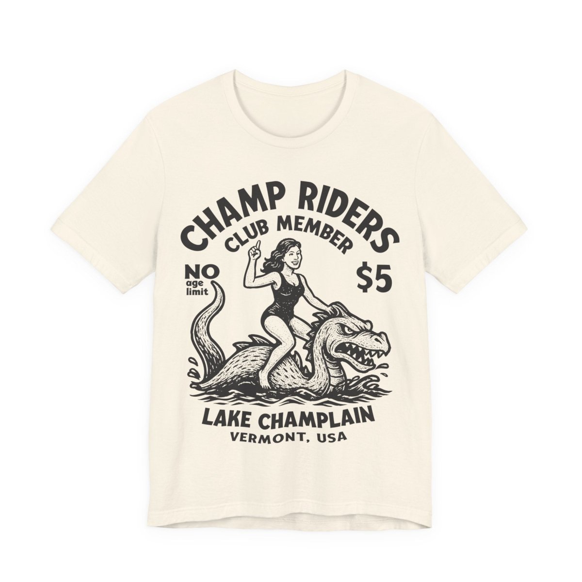 Champ Club Lake Champlain Monster Vermont Funny Woman Custom Premium T shirt, Local Cryptid