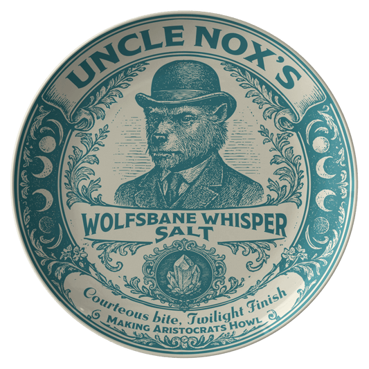 Chef Gift Wolfsbane Poison Plate from Uncle Nox Everlasting Flavors, Dinnerware and Decor, 1 or Sets of 2, 4, Funny Spooky Halloween