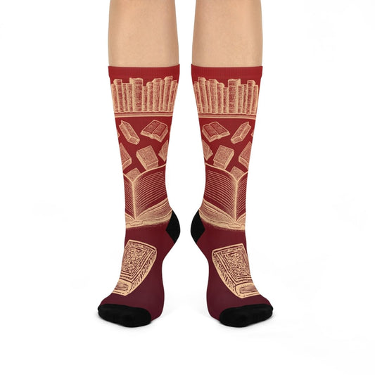 Classic Novel Book Lover Gift for the Reader and Writer Cushioned Crew Socks