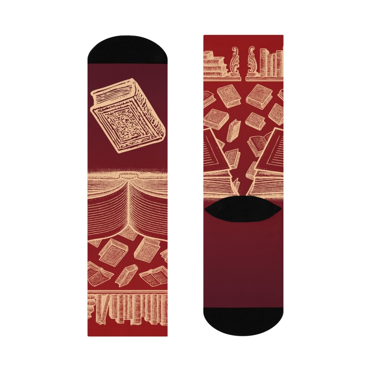 Classic Novel Book Lover Gift for the Reader and Writer Cushioned Crew Socks