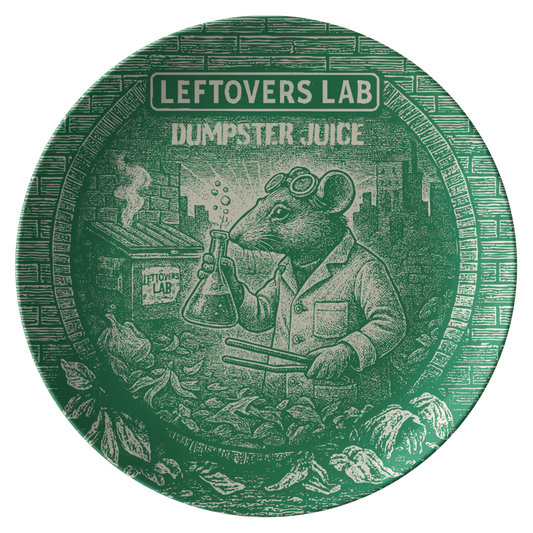 Clever Kitchen Gift Leftovers Lab Rat Plate, 1 or Sets of 2, 4, Funny Foodie Dinner Decorator