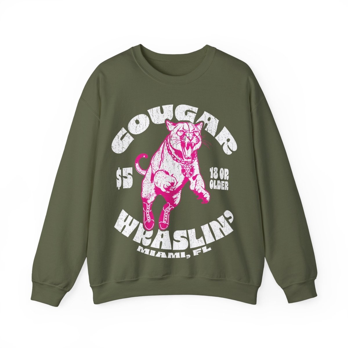 Cougar Wrestling Fleece Sweatshirt, She Might Be On The Prowl