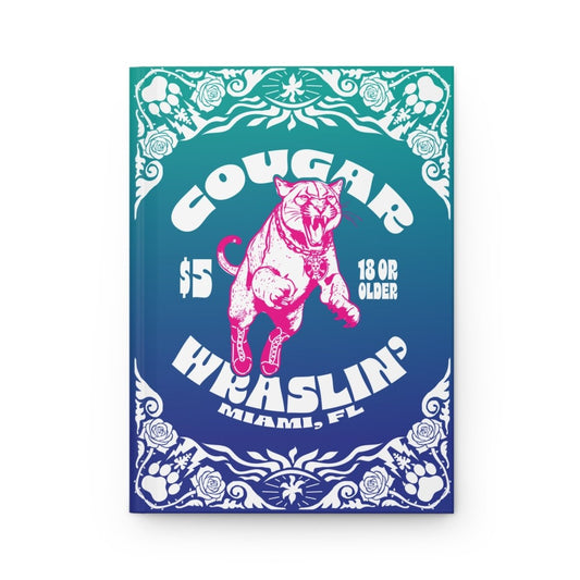 Cougar Wrestling Hardback Journal or Notebook, Funny Gifr For Her