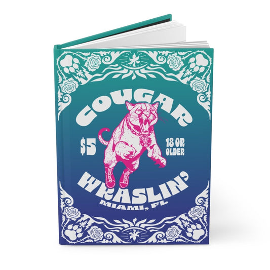 Cougar Wrestling Hardback Journal or Notebook, Funny Gifr For Her