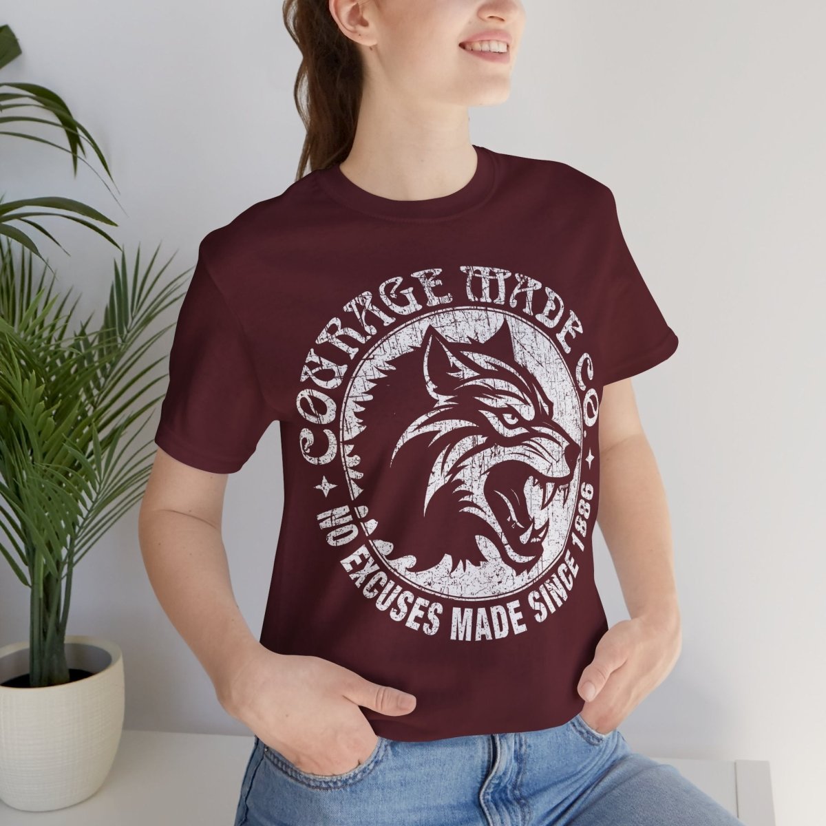 Courage Made Co. Wolf Head Premium T-Shirt