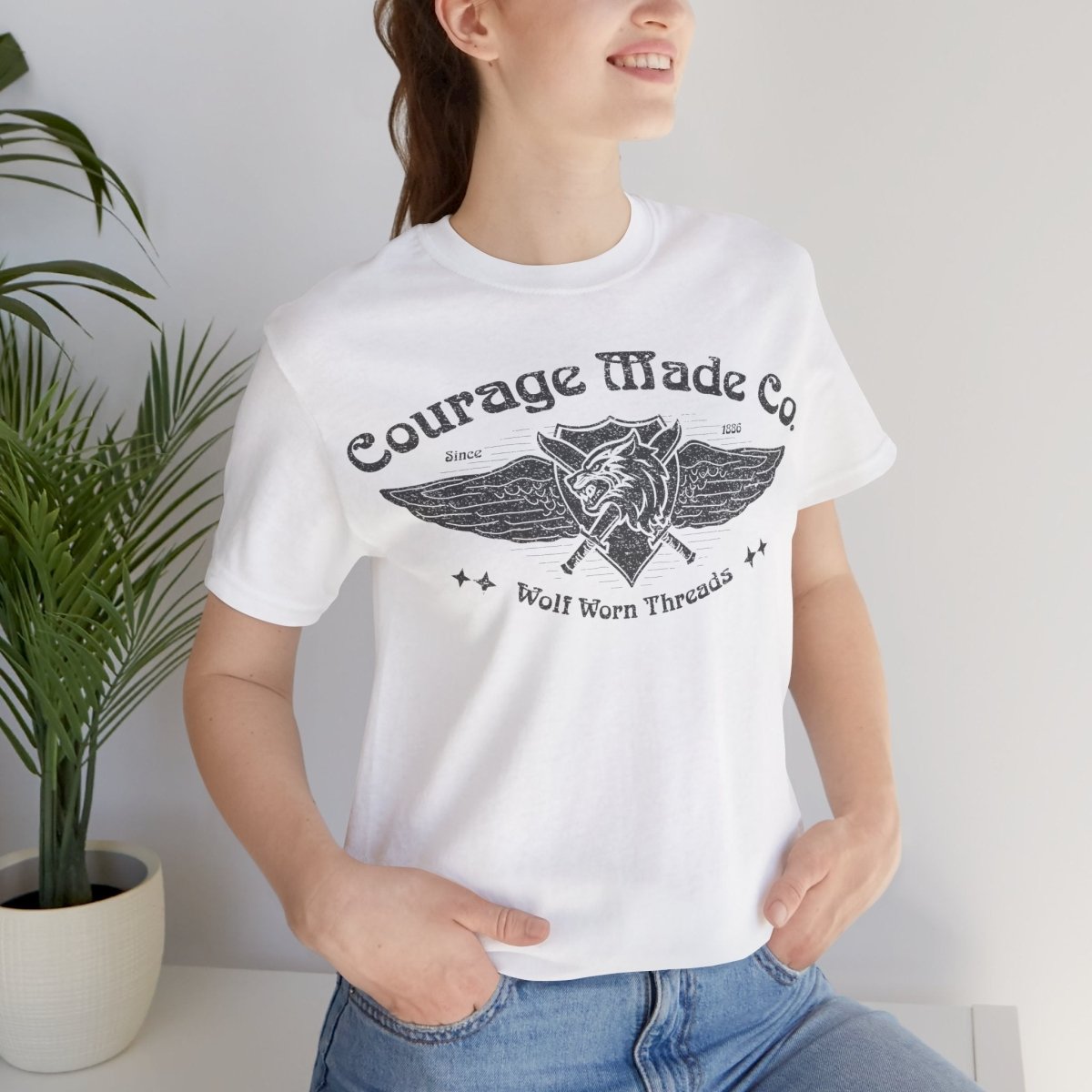 Courage Made Co. Wolf Worn Clothing Premium T-Shirt