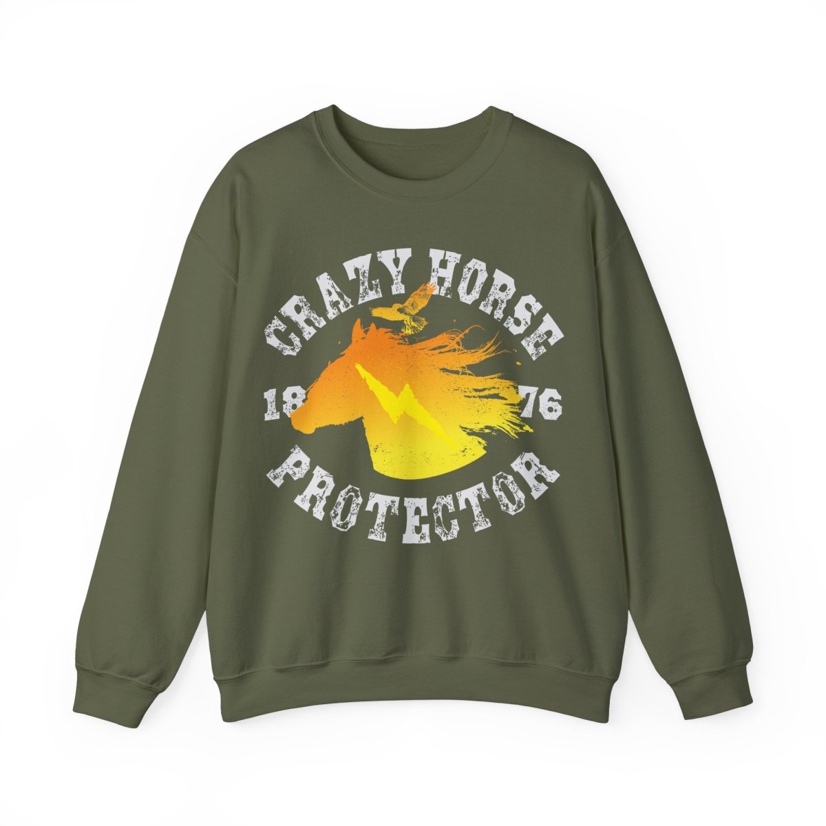 Crazy Horse Protector Fleece Sweatshirt, 1876, Freedom Fighter