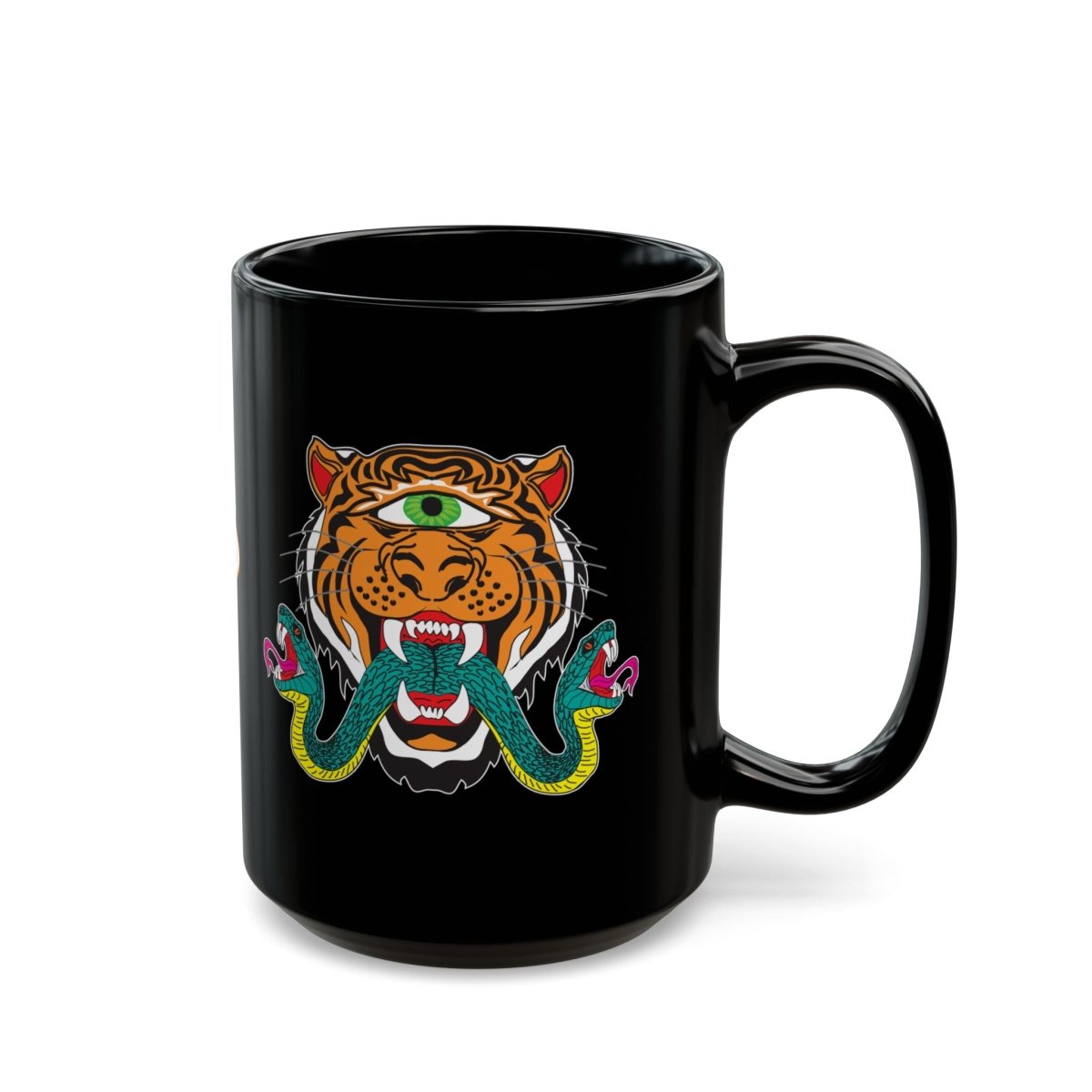 Cyclops Tiger Snakes Blackout Mugs Single Minded with a Big Bite, 11 oz, 15 oz