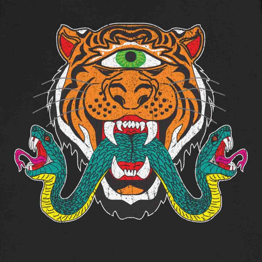 Cyclops Tiger Snakes Tongue Premium T-Shirt, Neounclassical Tattoo