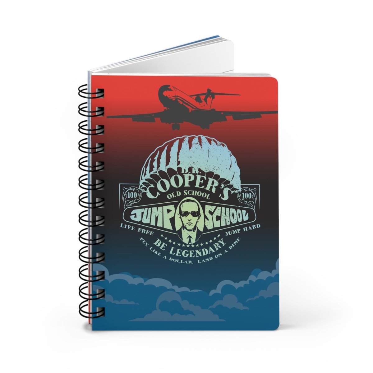 DB Cooper Jump School Spiral Bound Journal or Notebook, Live Legendary