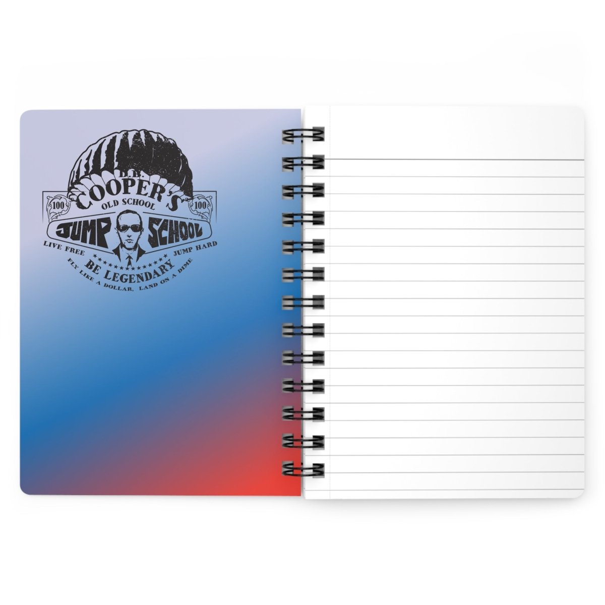 DB Cooper Jump School Spiral Bound Journal or Notebook, Live Legendary