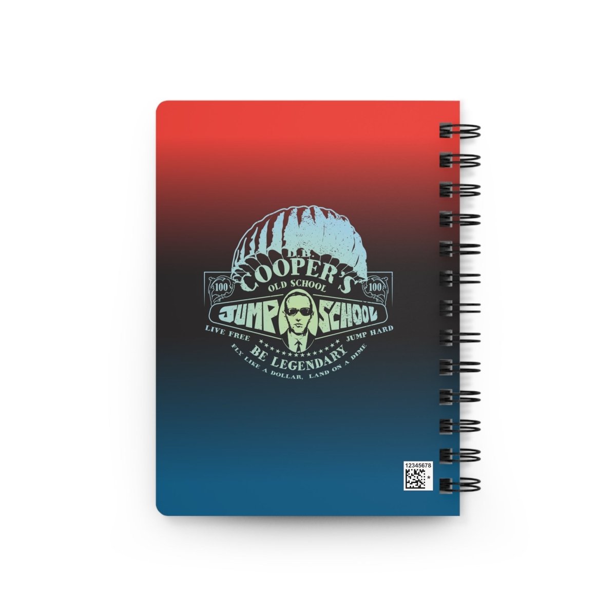 DB Cooper Jump School Spiral Bound Journal or Notebook, Live Legendary