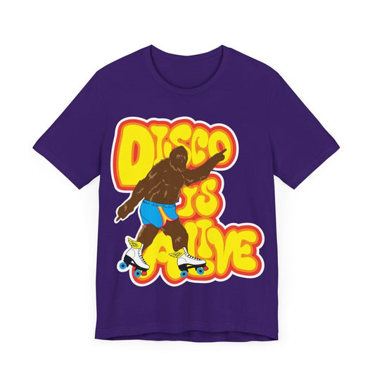 Disco Is Alive Premium T-shirt, Bigfoot Roller Disco, Roller skate, Retro Vintage 70s Design