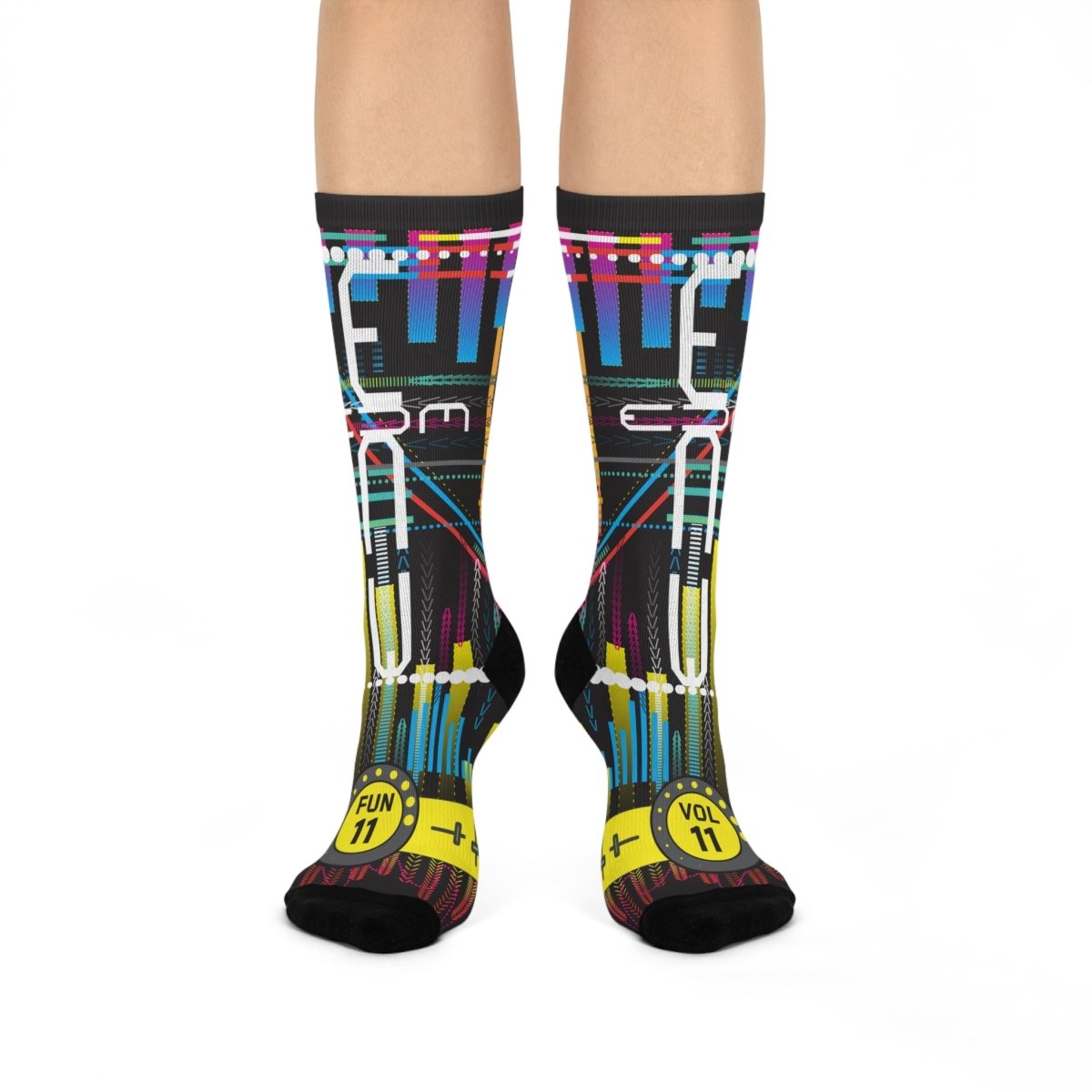 EDM Dance Special Cushioned Crew Socks, Electronic Dance Music