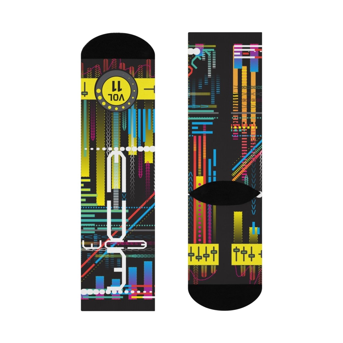 EDM Dance Special Cushioned Crew Socks, Electronic Dance Music