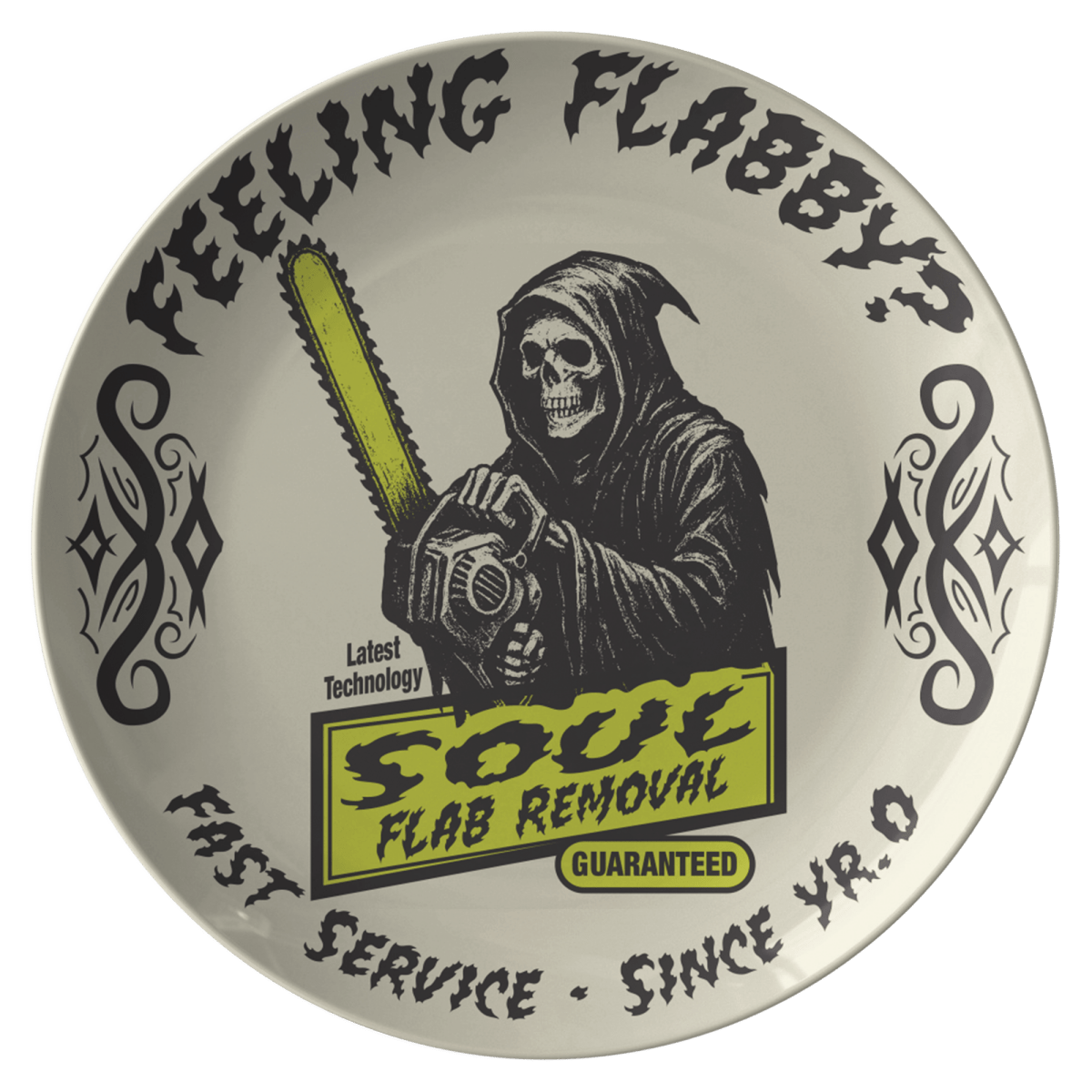 Fitness Gift Lose Weight Poison Plate Funny Soul Flab Fixer Dark Humor Dining and Display