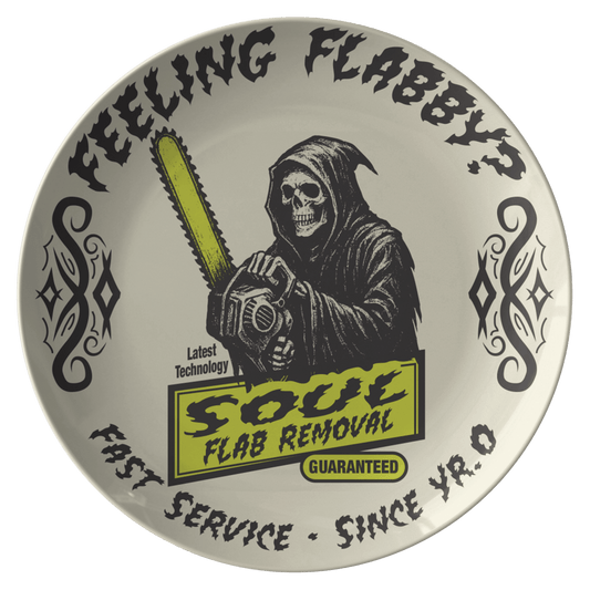 Fitness Gift Lose Weight Poison Plate Funny Soul Flab Fixer Dark Humor Dining and Display