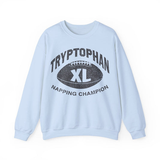 Football Thanksgiving Tryptophan Nap Champ Fleece Sweatshirt, Fall Party