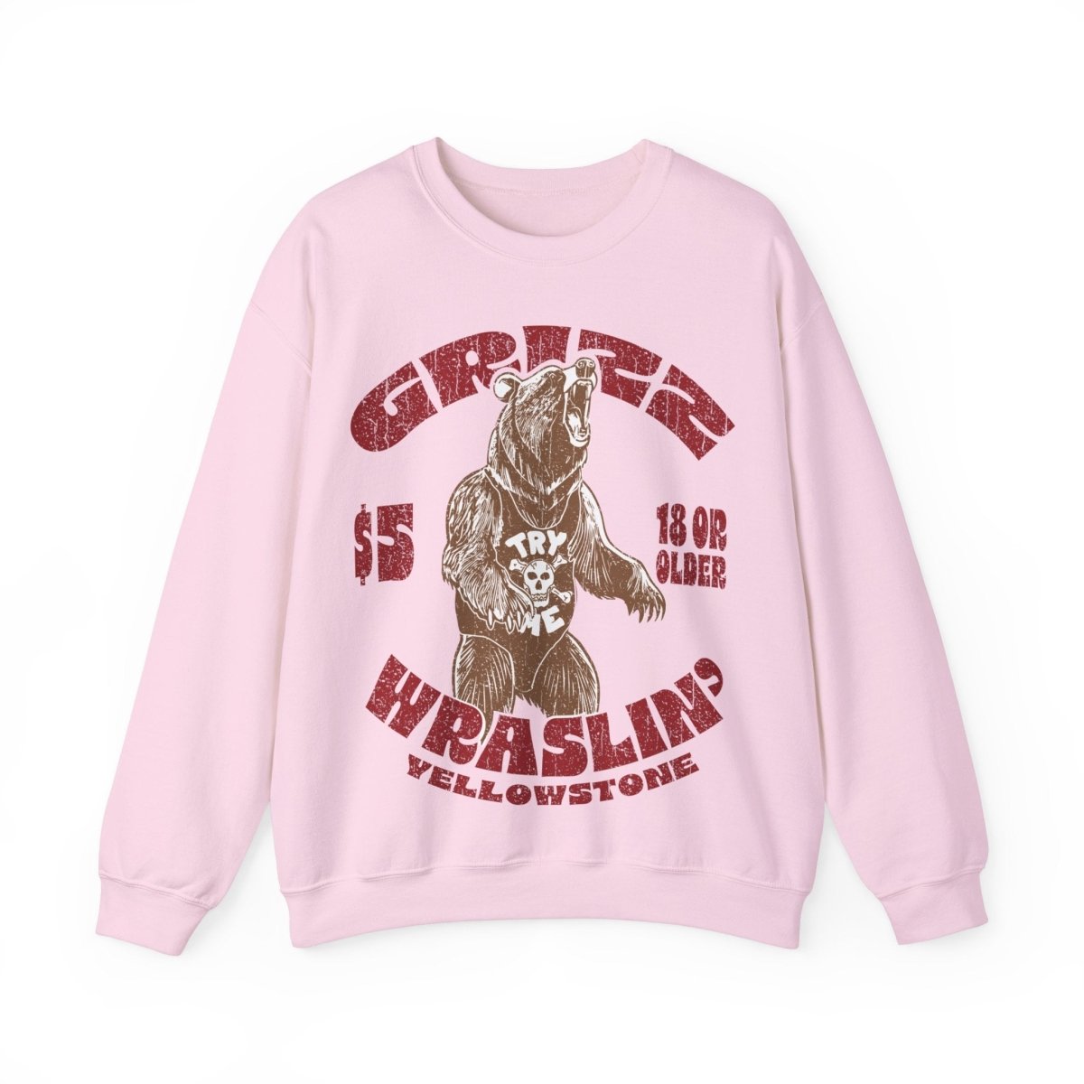 Gdrizzly Bear Wrestling Fleece Sweatshirt, Hairy Grumpy Relationship