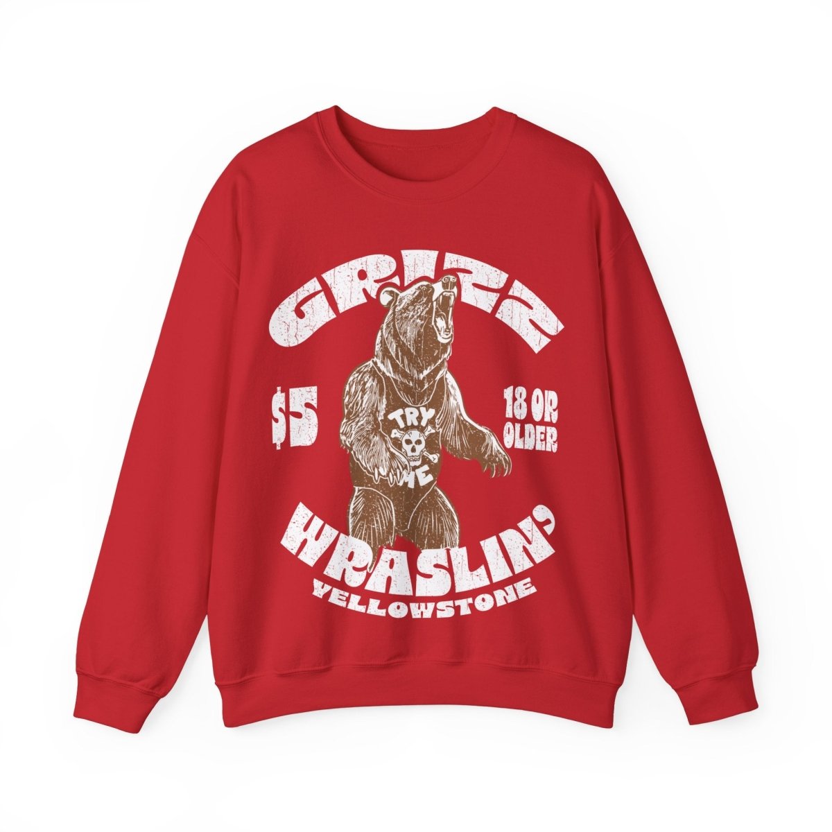 Gdrizzly Bear Wrestling Fleece Sweatshirt, Hairy Grumpy Relationship