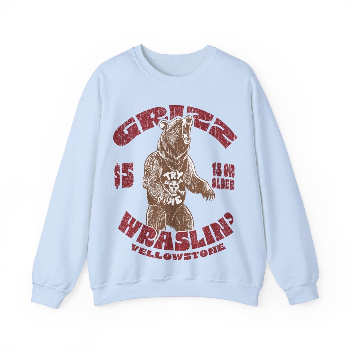 Gdrizzly Bear Wrestling Fleece Sweatshirt, Hairy Grumpy Relationship