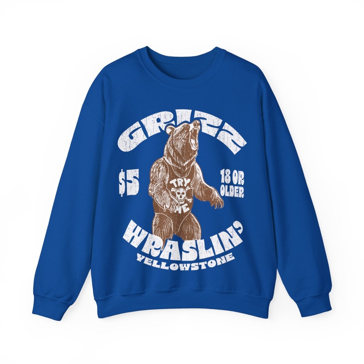 Gdrizzly Bear Wrestling Fleece Sweatshirt, Hairy Grumpy Relationship