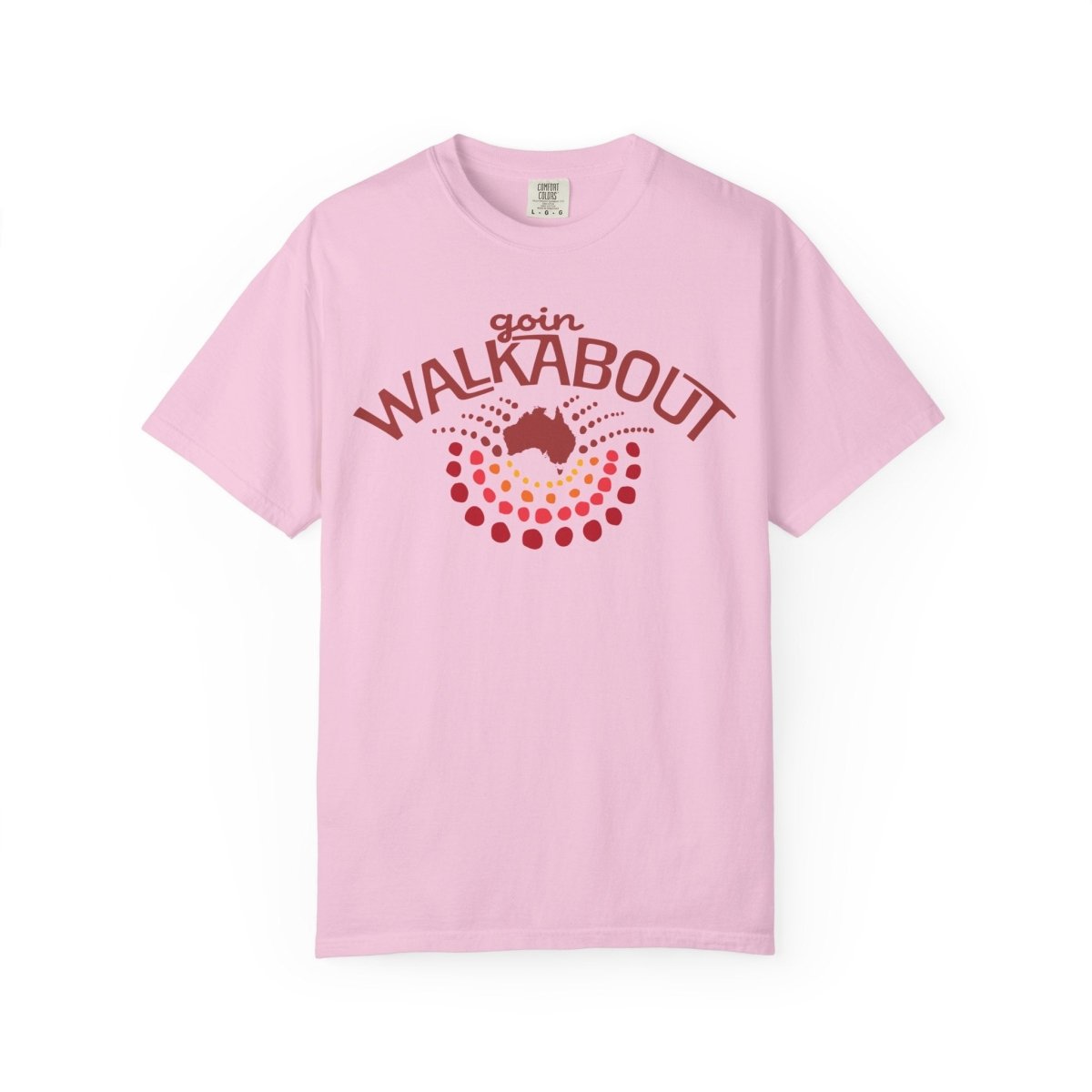 Goin Walkabout Australia Comfort Colors Relaxed Fit Soft Tee Aboriginal Style Graphic