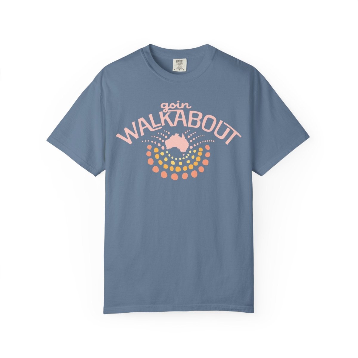 Goin Walkabout Australia Comfort Colors Relaxed Fit Soft Tee Aboriginal Style Graphic