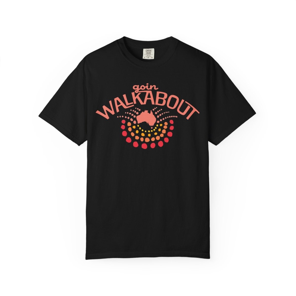 Goin Walkabout Australia Comfort Colors Relaxed Fit Soft Tee Aboriginal Style Graphic