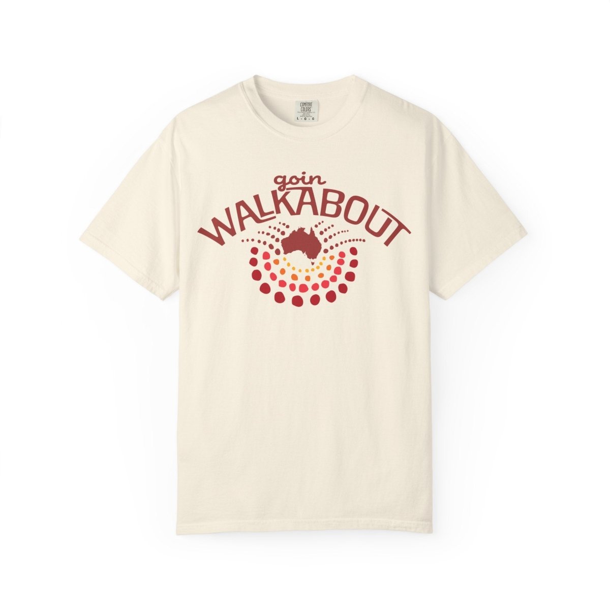 Goin Walkabout Australia Comfort Colors Relaxed Fit Soft Tee Aboriginal Style Graphic