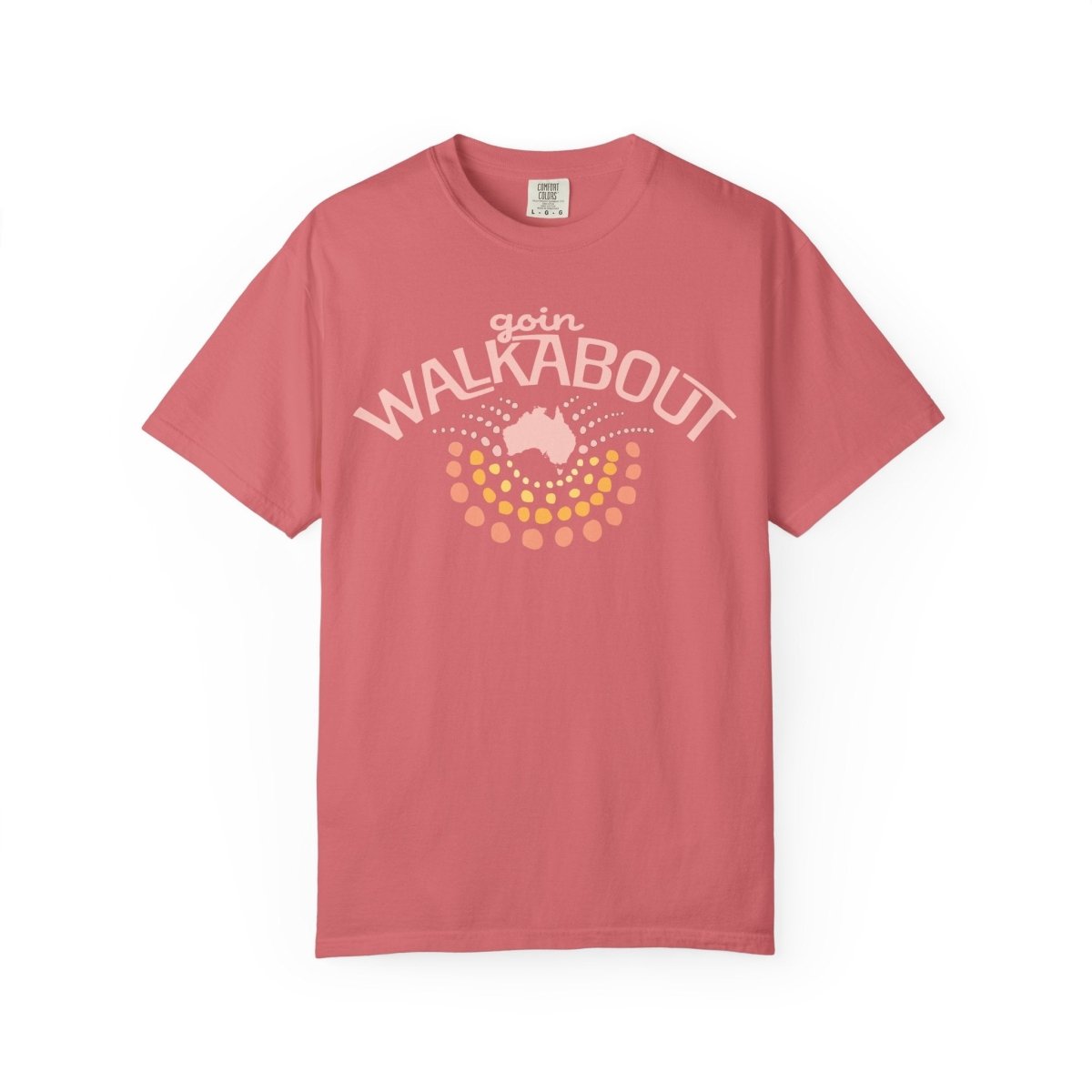 Goin Walkabout Australia Comfort Colors Relaxed Fit Soft Tee Aboriginal Style Graphic