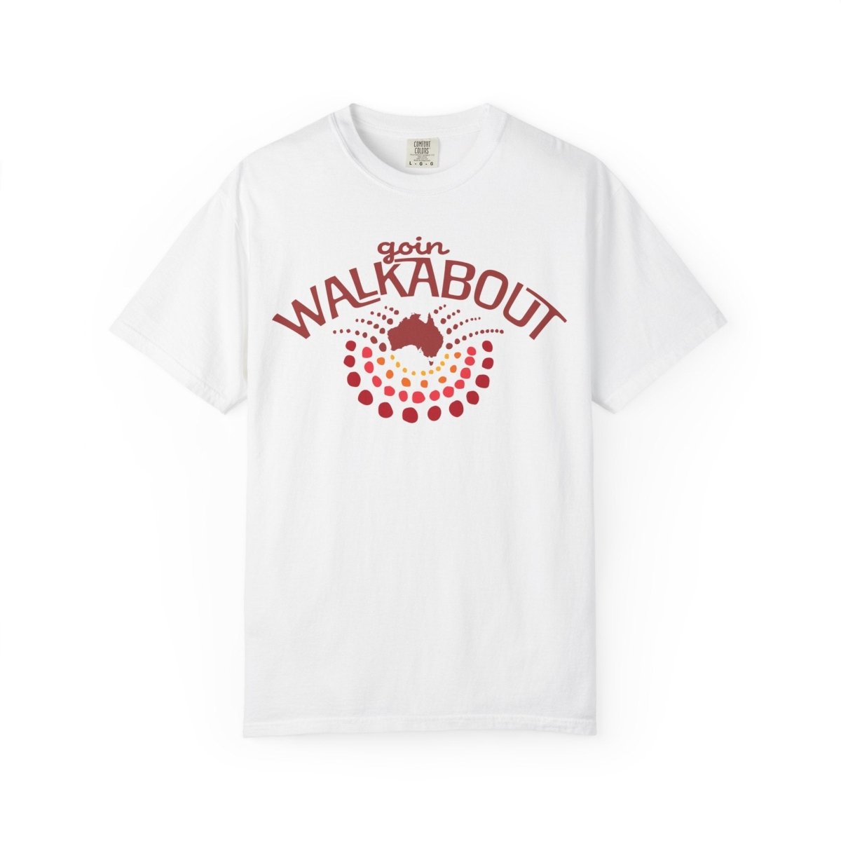 Goin Walkabout Australia Comfort Colors Relaxed Fit Soft Tee Aboriginal Style Graphic