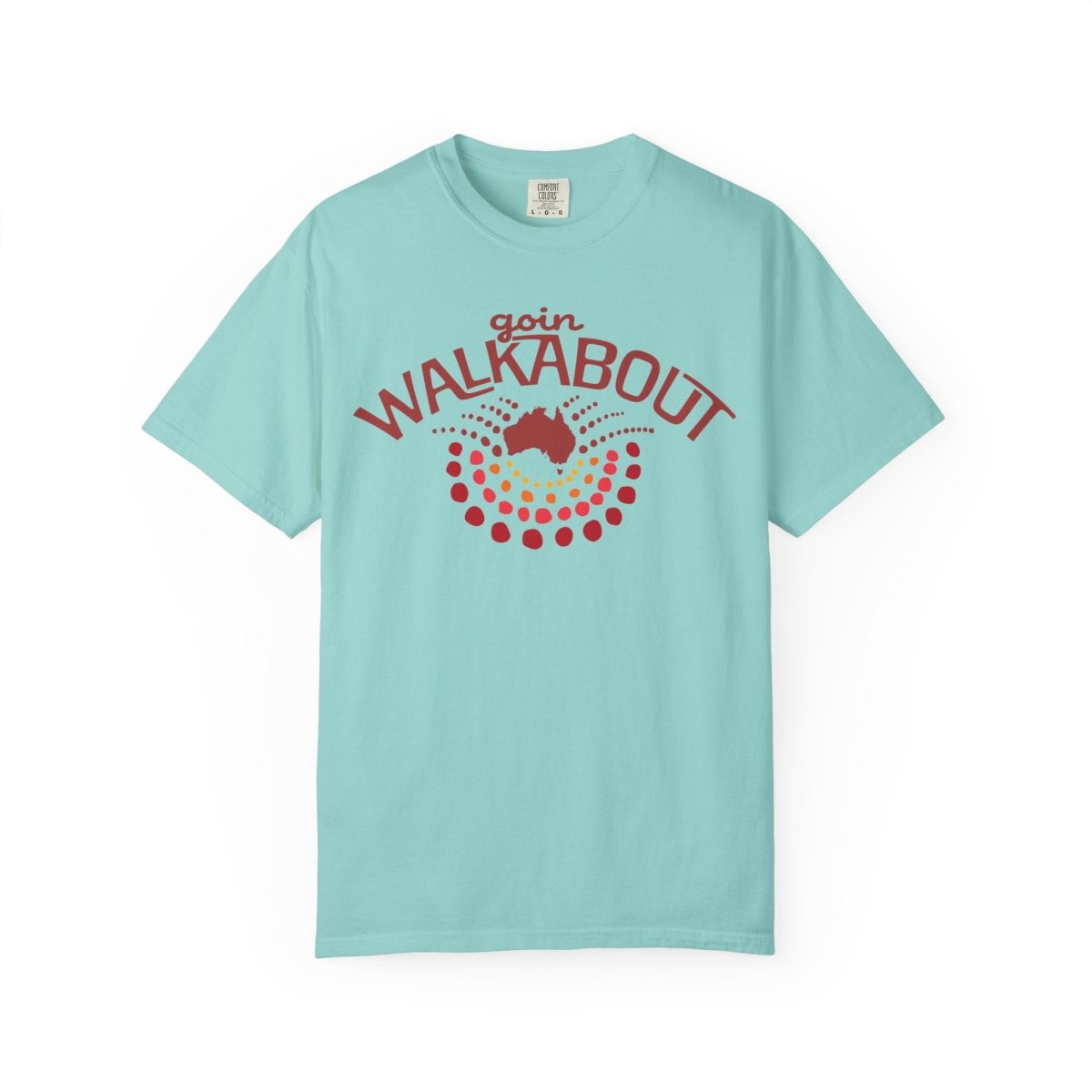 Goin Walkabout Australia Comfort Colors Relaxed Fit Soft Tee Aboriginal Style Graphic