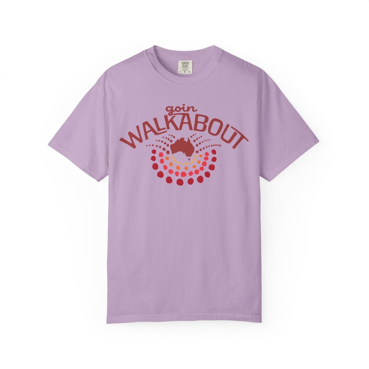 Goin Walkabout Australia Comfort Colors Relaxed Fit Soft Tee Aboriginal Style Graphic