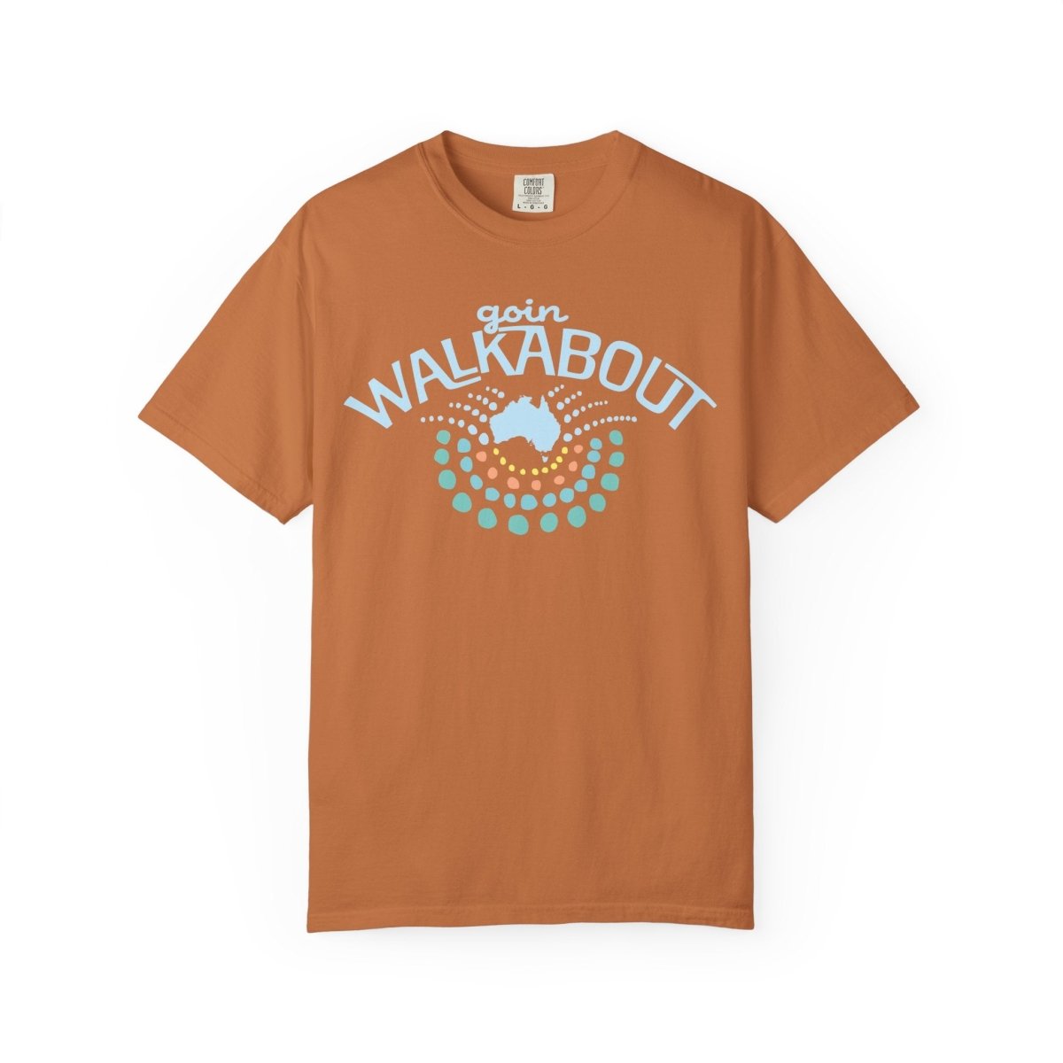 Goin Walkabout Australia Comfort Colors Relaxed Fit Soft Tee Aboriginal Style Graphic