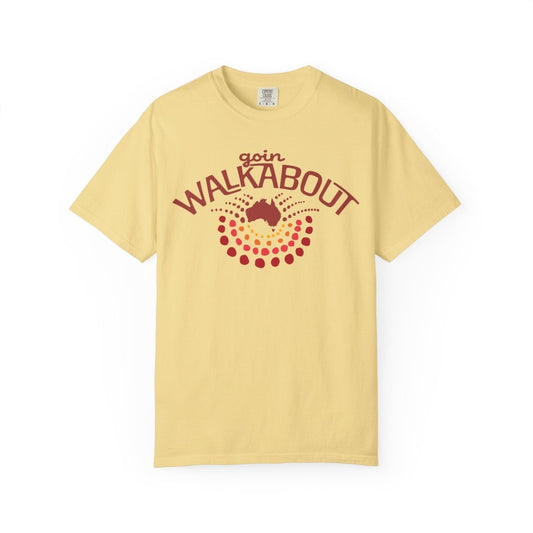 Goin Walkabout Australia Comfort Colors Relaxed Fit Soft Tee Aboriginal Style Graphic
