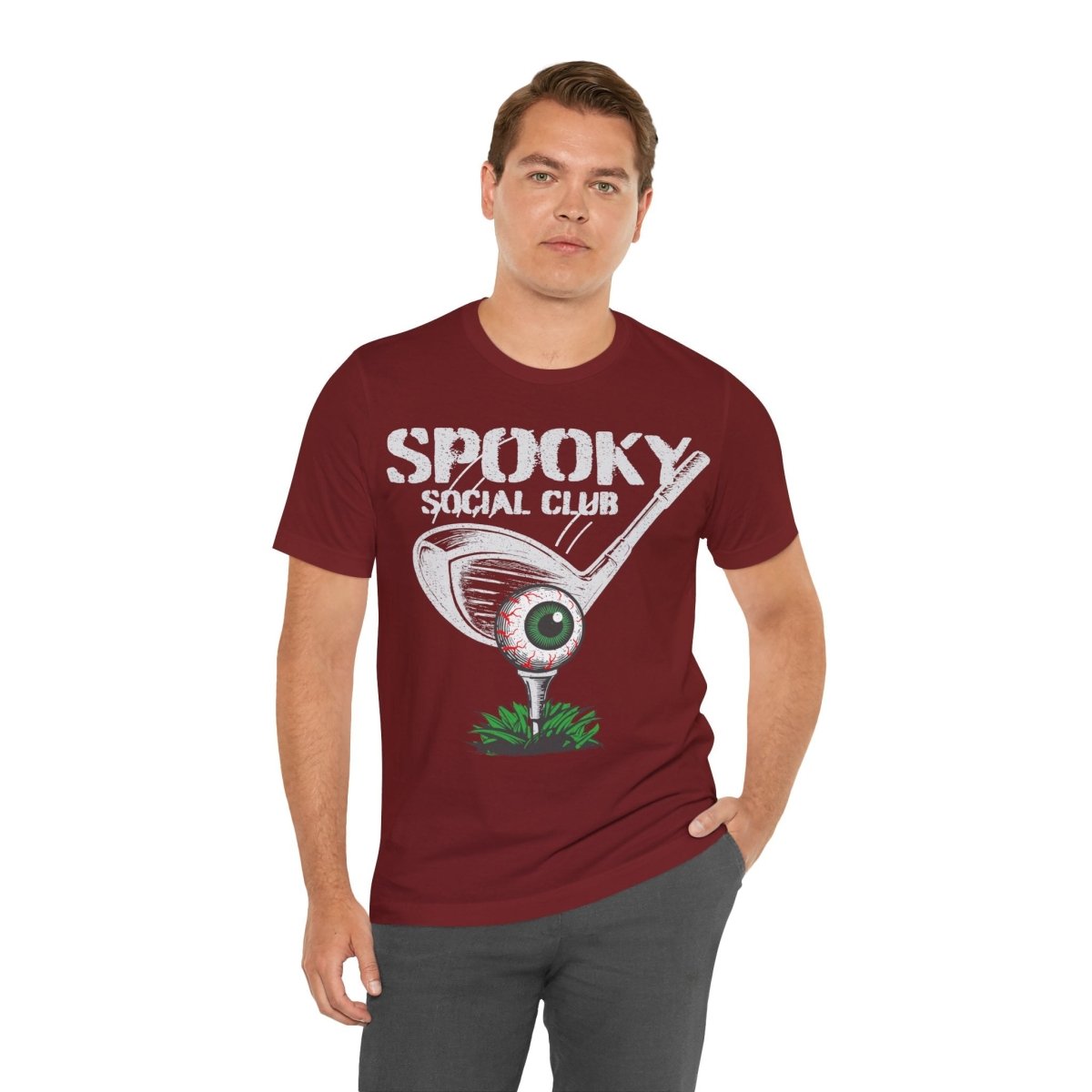 Golf Scary Funny Premium T-Shirt, Crazy Halloween Gothic, Summerween Tee, Spooky Social Club