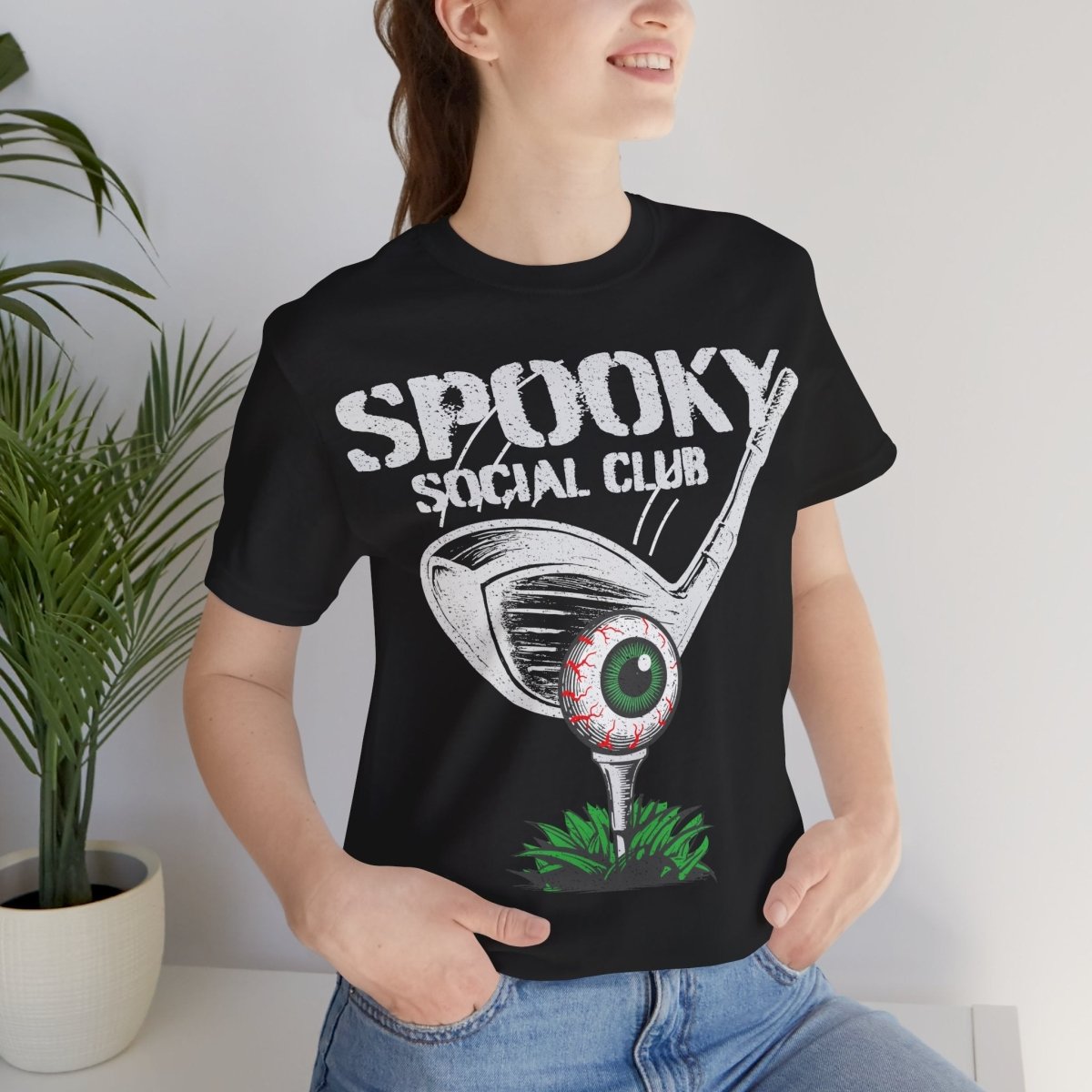 Golf Scary Funny Premium T-Shirt, Crazy Halloween Gothic, Summerween Tee, Spooky Social Club
