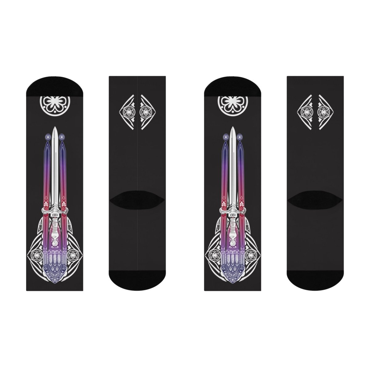 Gothic Cathedral Of The Sword Cushioned Crew Socks, All Villagers Will Now Submit