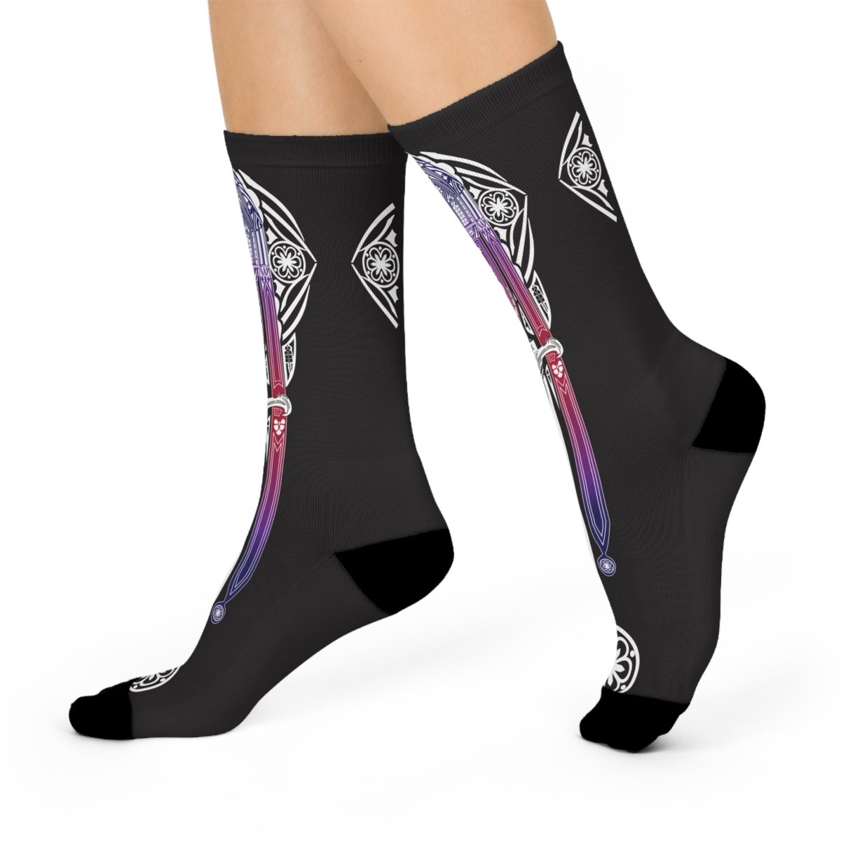 Gothic Cathedral Of The Sword Cushioned Crew Socks, All Villagers Will Now Submit