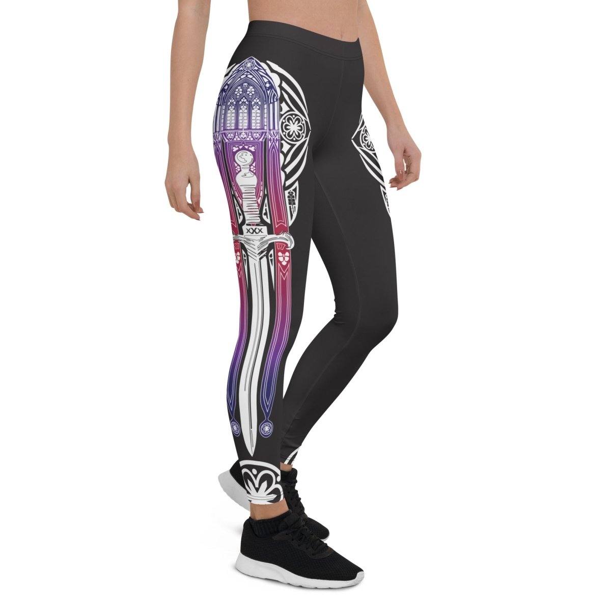 Gothic Cathedral of the Sword Premium Leggings, Bring The Villagers Into Submission