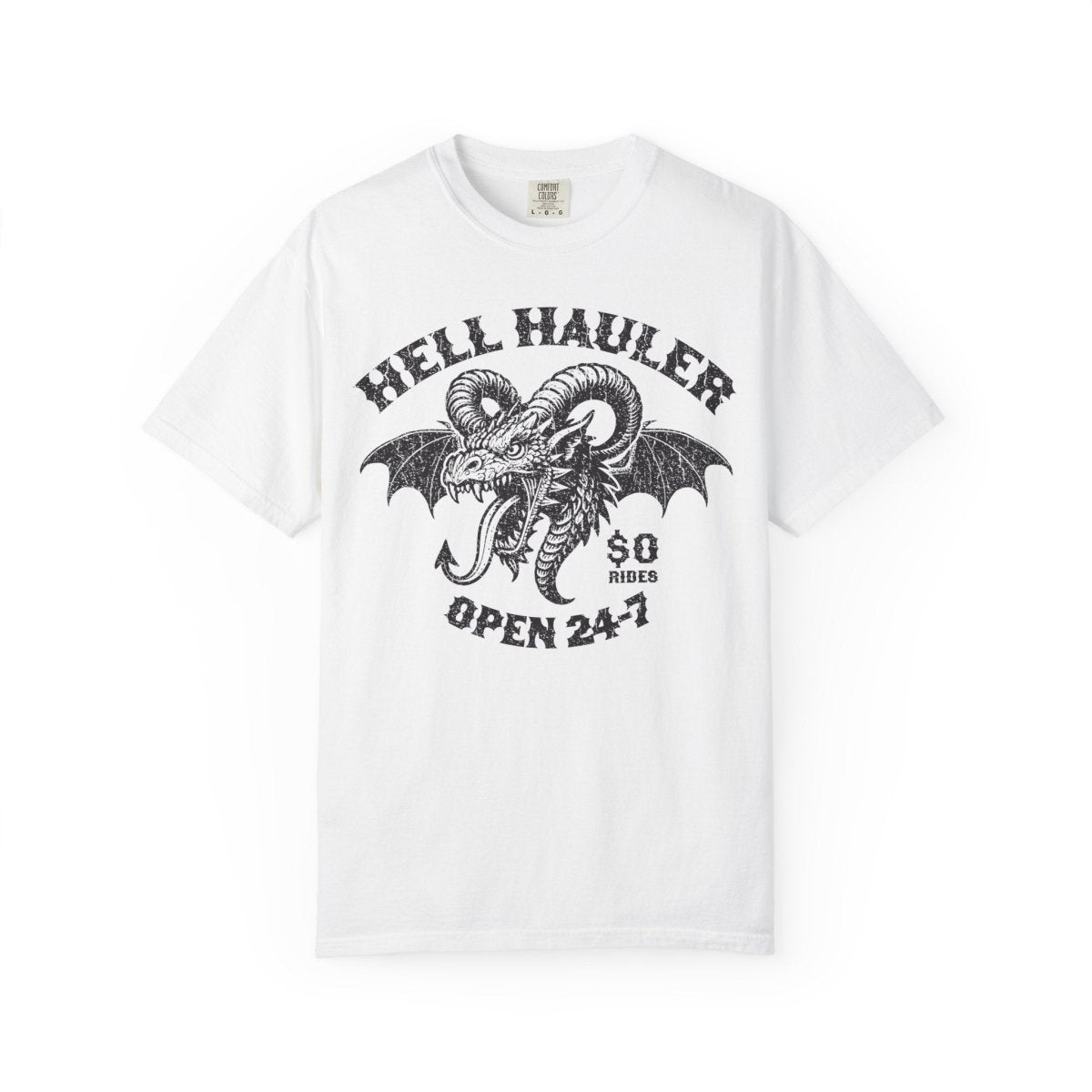 Hell Hauler Dragon Trip Comfort Colors Relaxed Fit Heavy Soft Funny, Creepy Heavy Metal Halloween Scary Style
