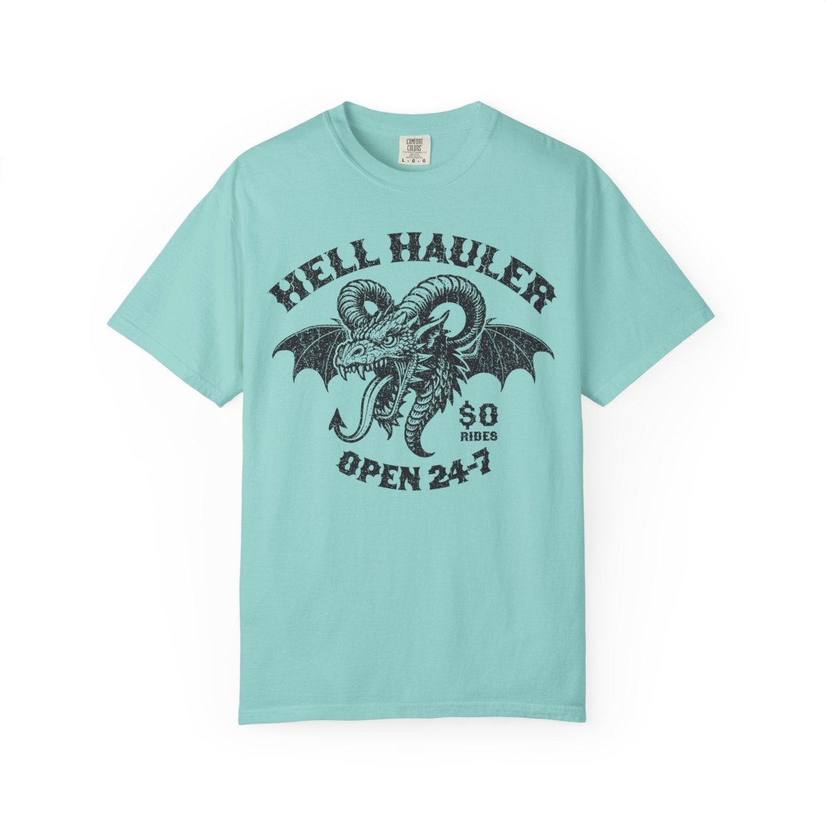 Hell Hauler Dragon Trip Comfort Colors Relaxed Fit Heavy Soft Funny, Creepy Heavy Metal Halloween Scary Style