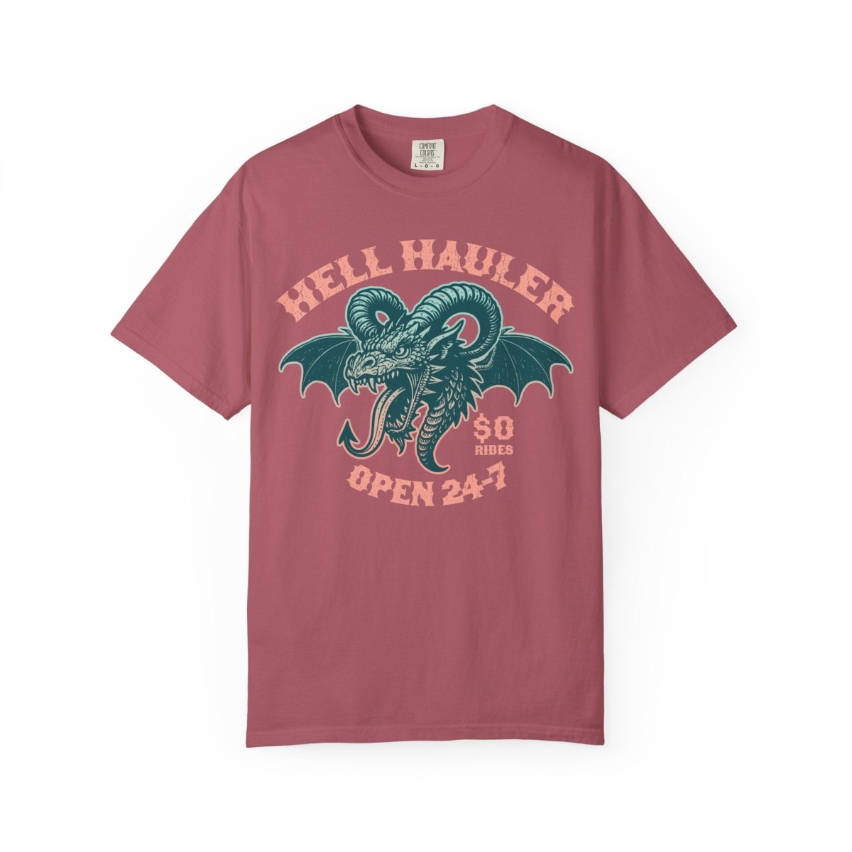 Hell Hauler Dragon Trip Comfort Colors Relaxed Fit Heavy Soft Funny, Creepy Heavy Metal Halloween Scary Style
