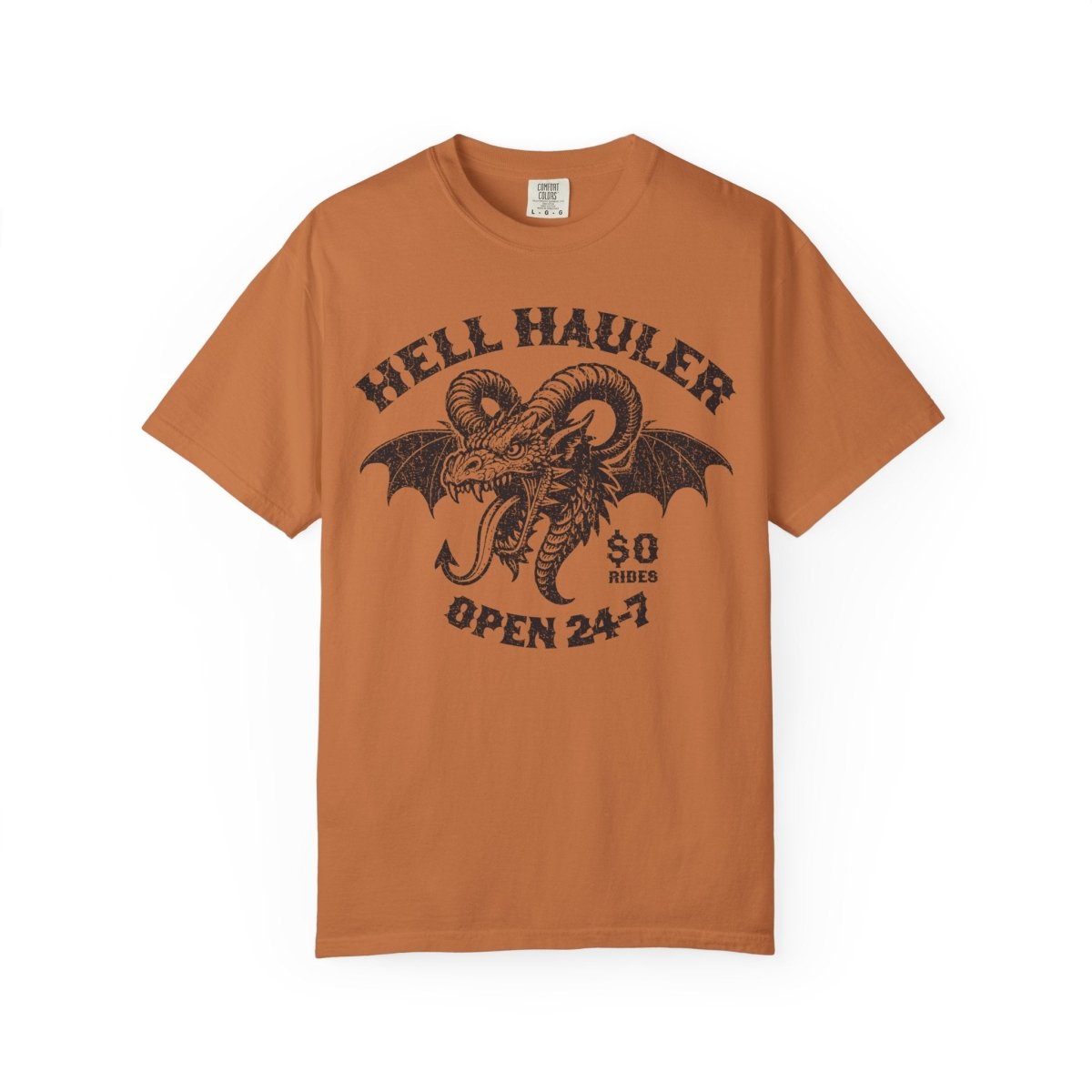 Hell Hauler Dragon Trip Comfort Colors Relaxed Fit Heavy Soft Funny, Creepy Heavy Metal Halloween Scary Style