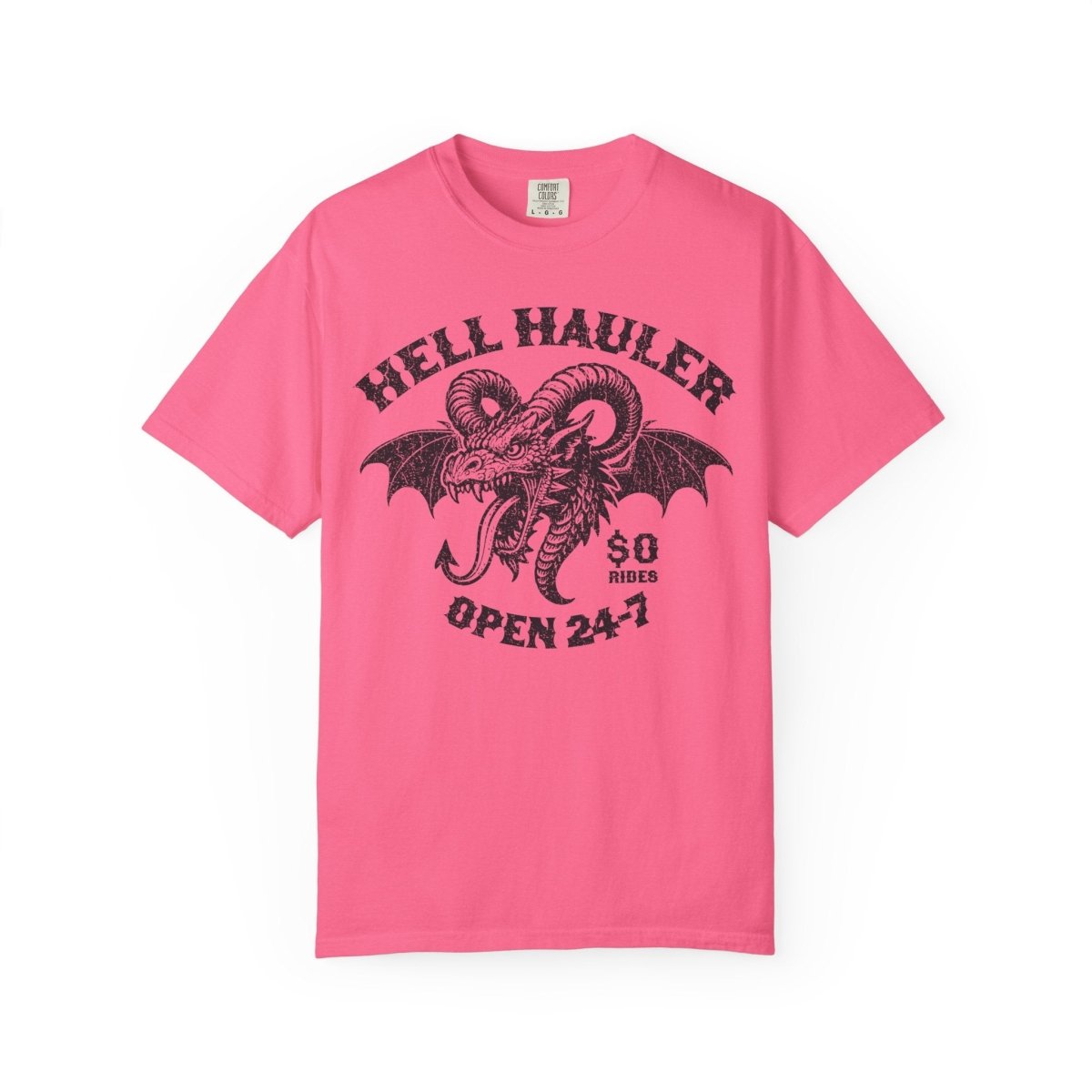 Hell Hauler Dragon Trip Comfort Colors Relaxed Fit Heavy Soft Funny, Creepy Heavy Metal Halloween Scary Style